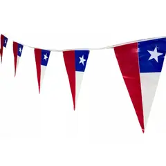 UTILISIMO - Banderines Triangular Guirnaldas 5Mts Bandera de Chile Fechas Patrias