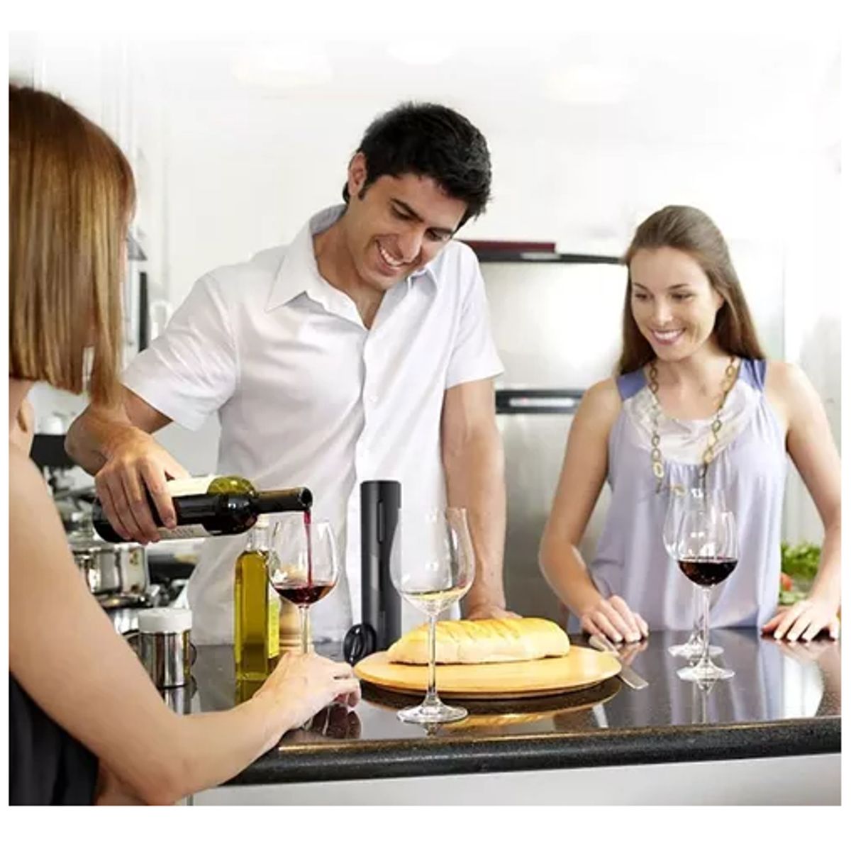 GENERICO - Sacacorchos Descorchador Vino Eléctrico A Pila