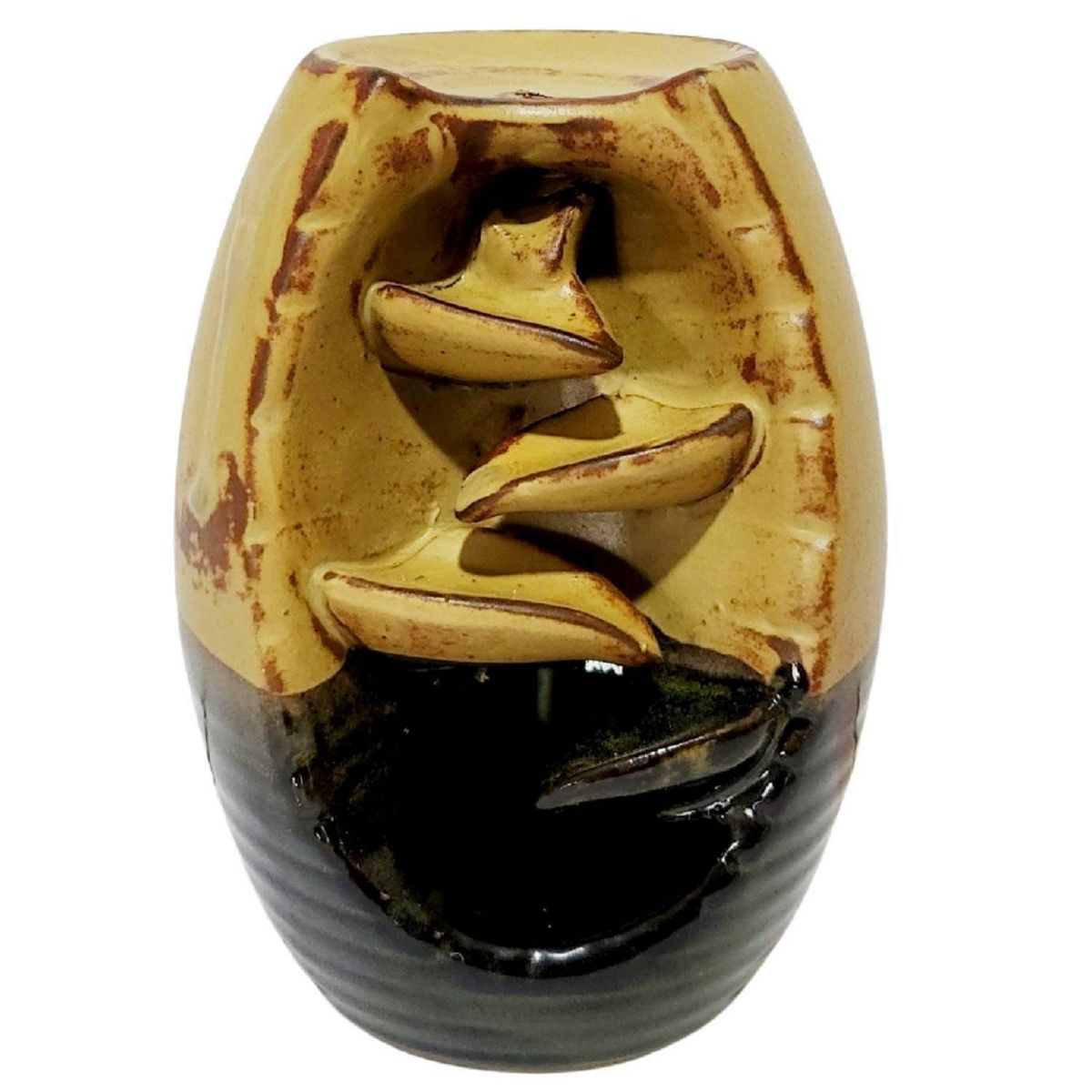 GENERICO - Cascada de Humo Mini Montaña de Cerámica Café