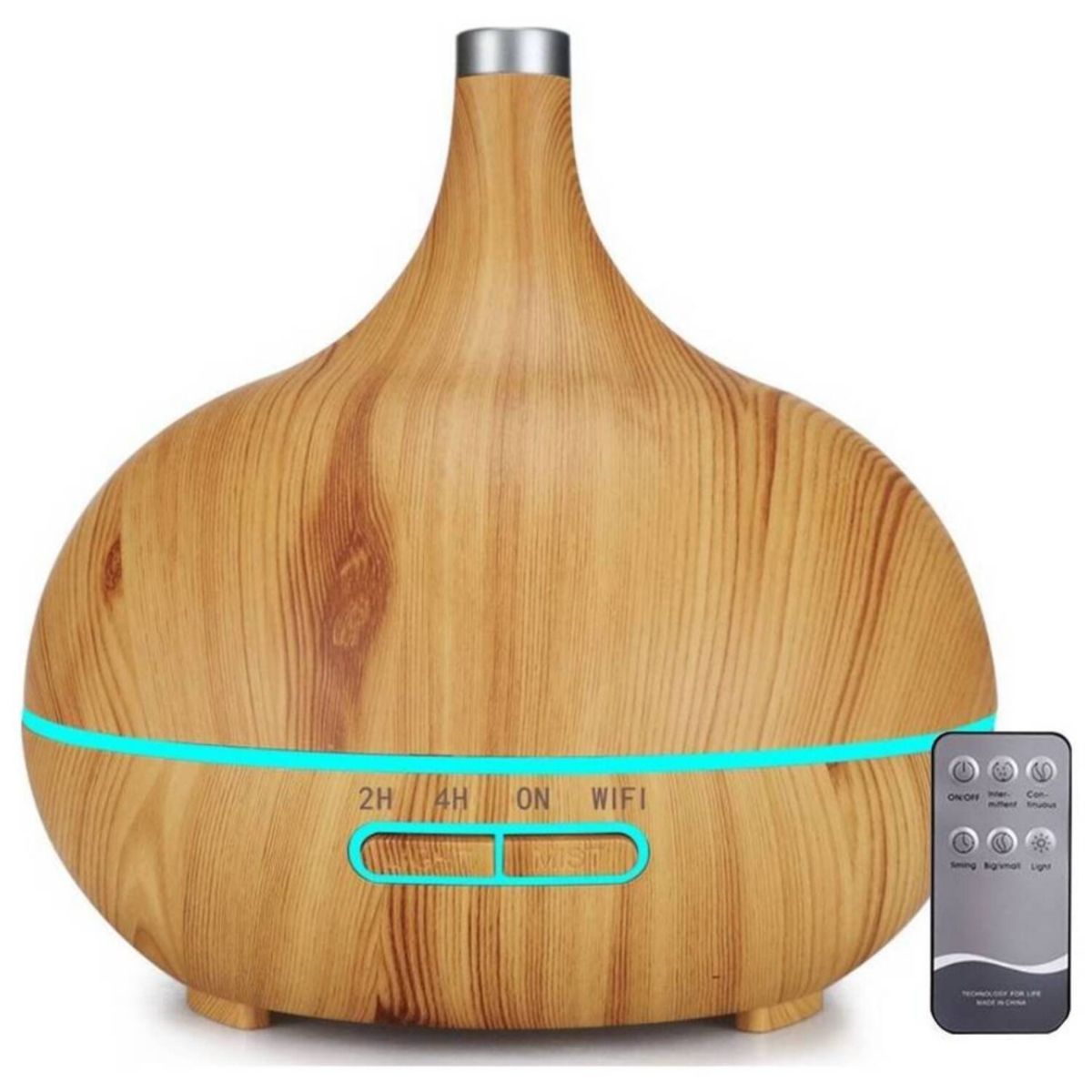 GENERICO - Humidificador Difusor 400ml Control Remoto Color Madera