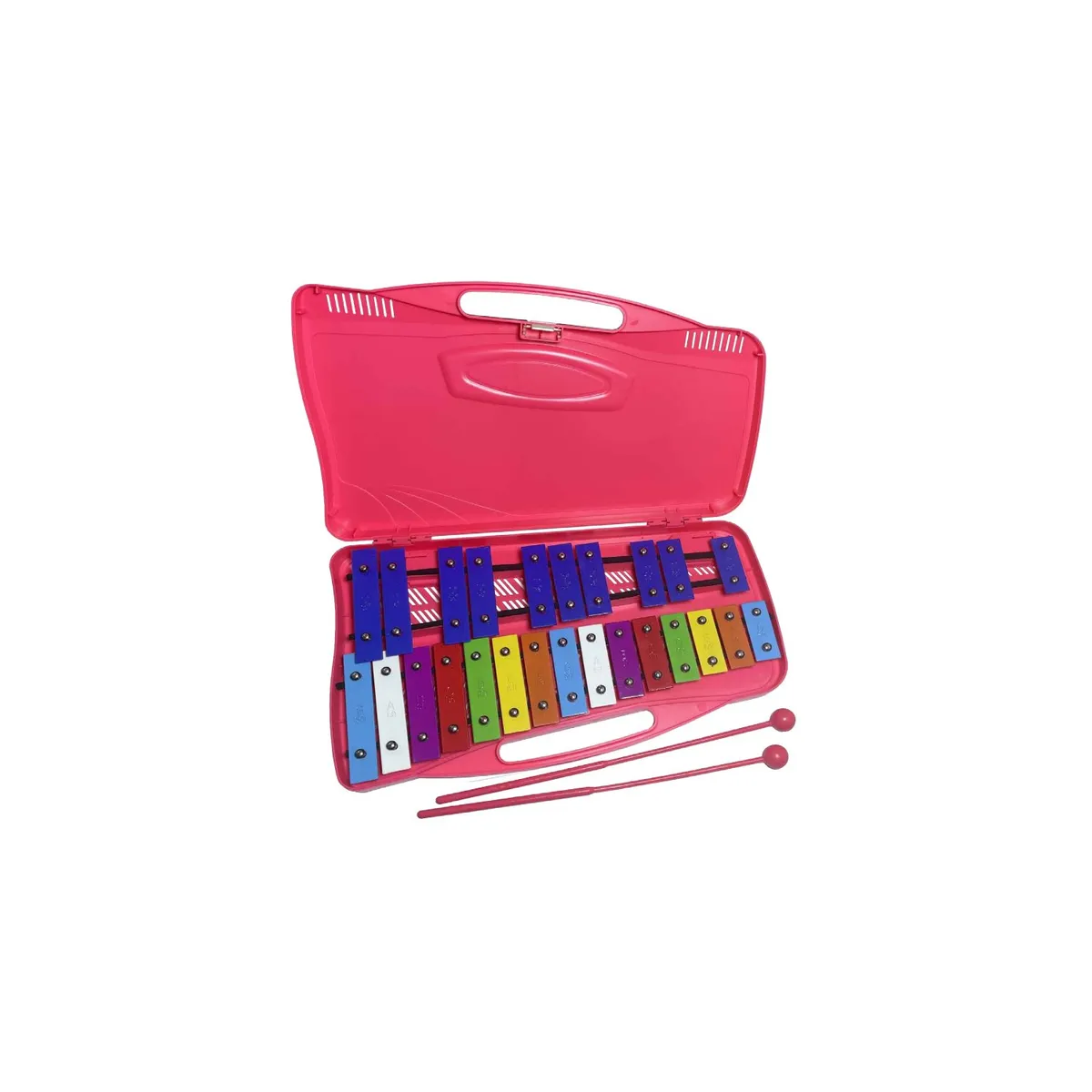 HENDRIX - Metalófono Xilófono 25 Notas 2 Baquetas Rosado - SC