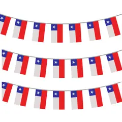 UTILISIMO - Pack 3 Guirnaldas Decorativas Banderines Bandera Chile fechas Patrias