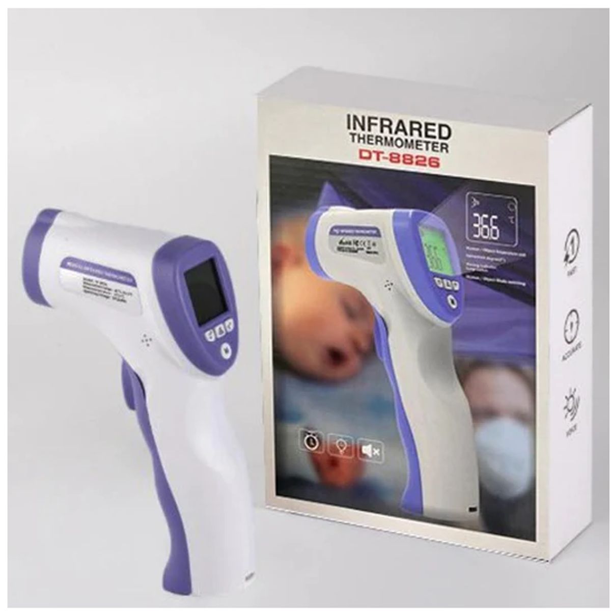 OEM - Termómetro Digital Infrarrojo Termómetro Sin Contacto Pantalla LCD