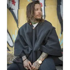 RAYA - Poncho Clásico Marengo con Gorro Unisex