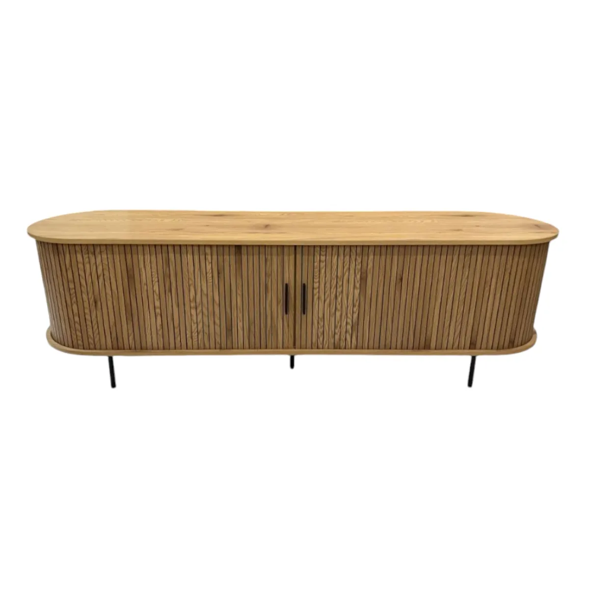 SPACE HOME - Rack de tv Oslo puerta corrediza color madera hasta 70°