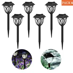 LAMPARASHOME - Lumira Foco Led Solar Lamparas Luz Solar Jardin Exterior Pack 6
