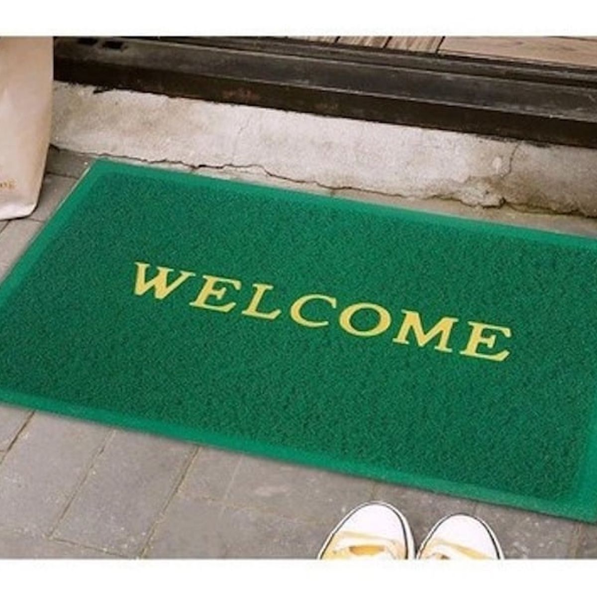 GENERICO - Alfombra Limpia Pies Hogar Bienvenida Verde