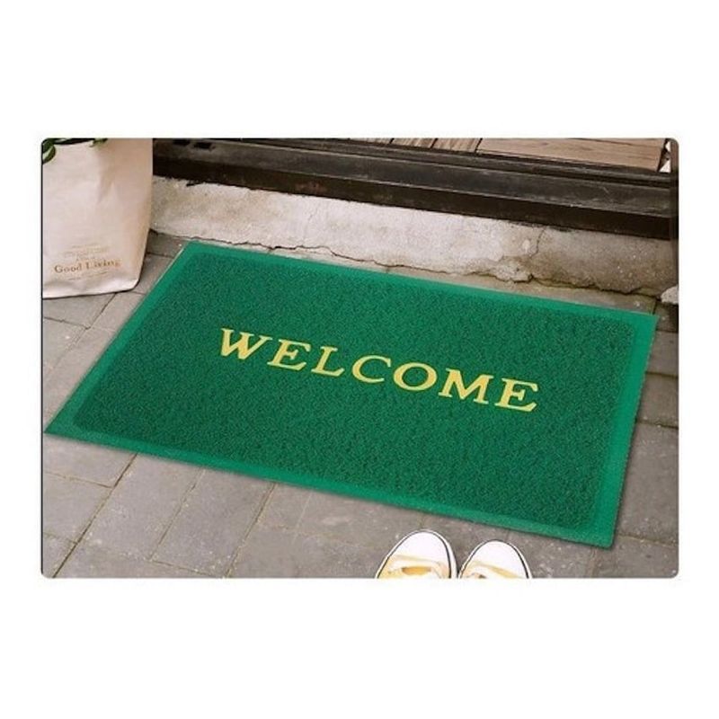 GENERICO - Alfombra Limpia Pies Hogar Bienvenida Verde