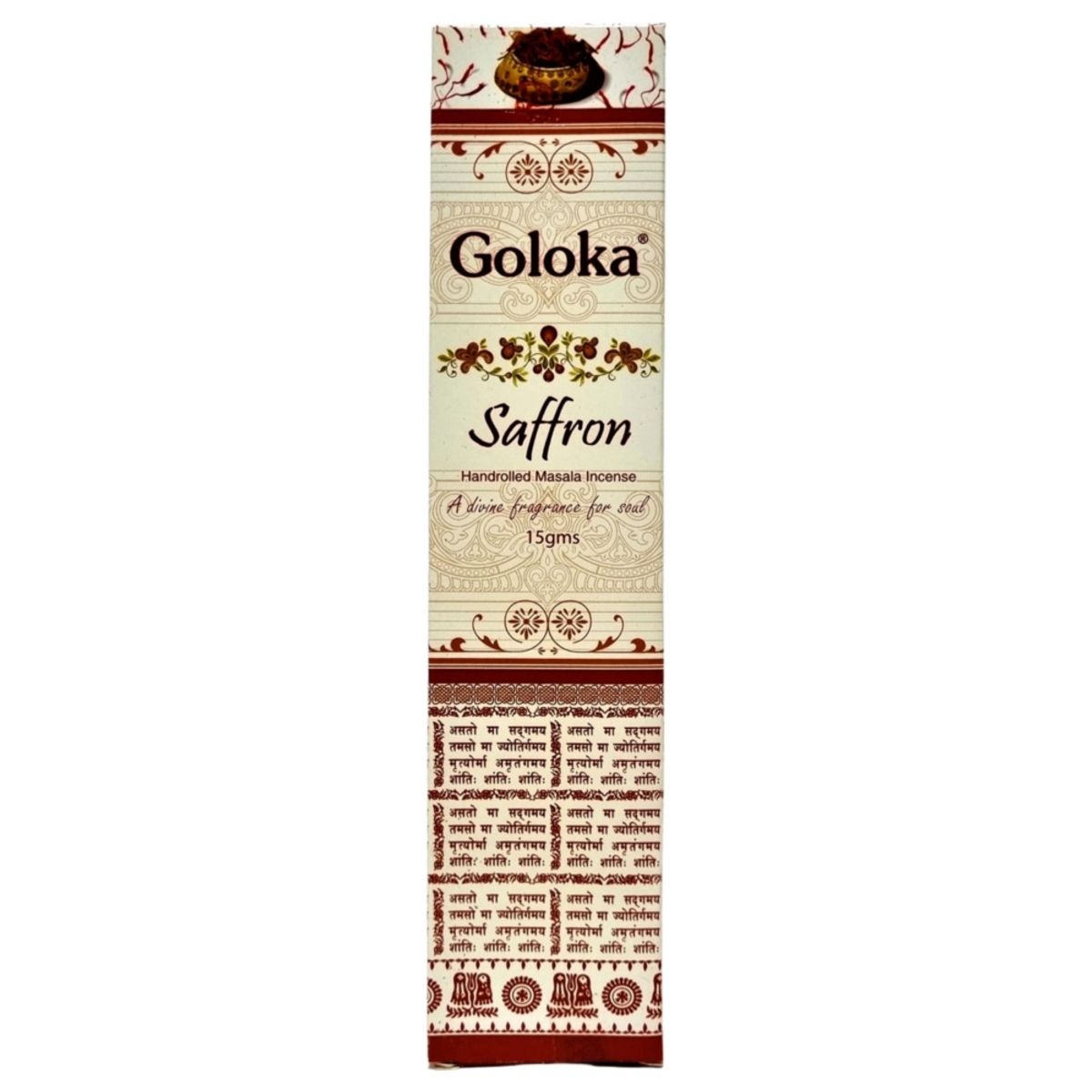 GENERICO - Pack 6 Incienso Natural Azafrán - Goloka