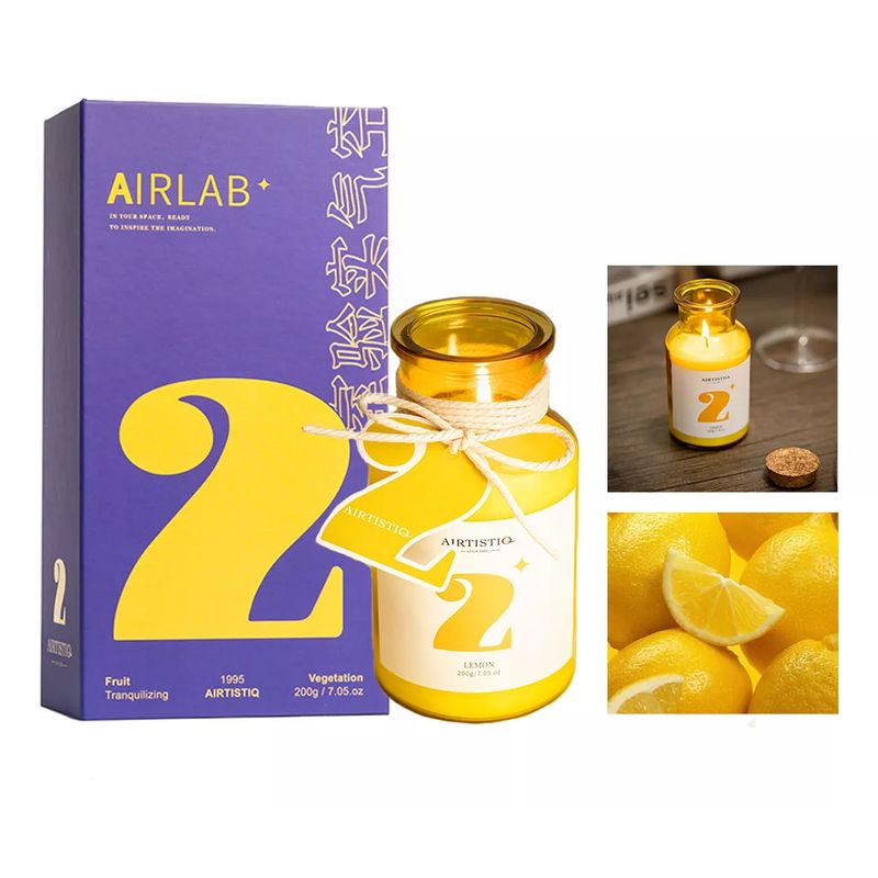 EVERSO - Velas Aromáticas Decorativas De Cera Soja 200g Limón