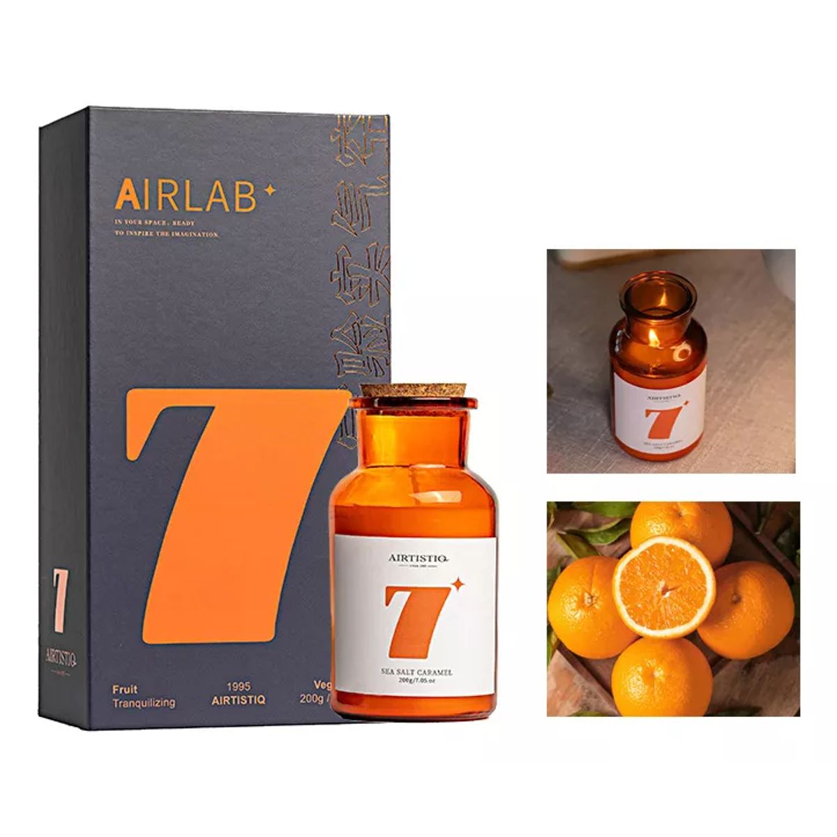 EVERSO - Velas Aromáticas Decorativas De Cera Soja 200g Mandarina