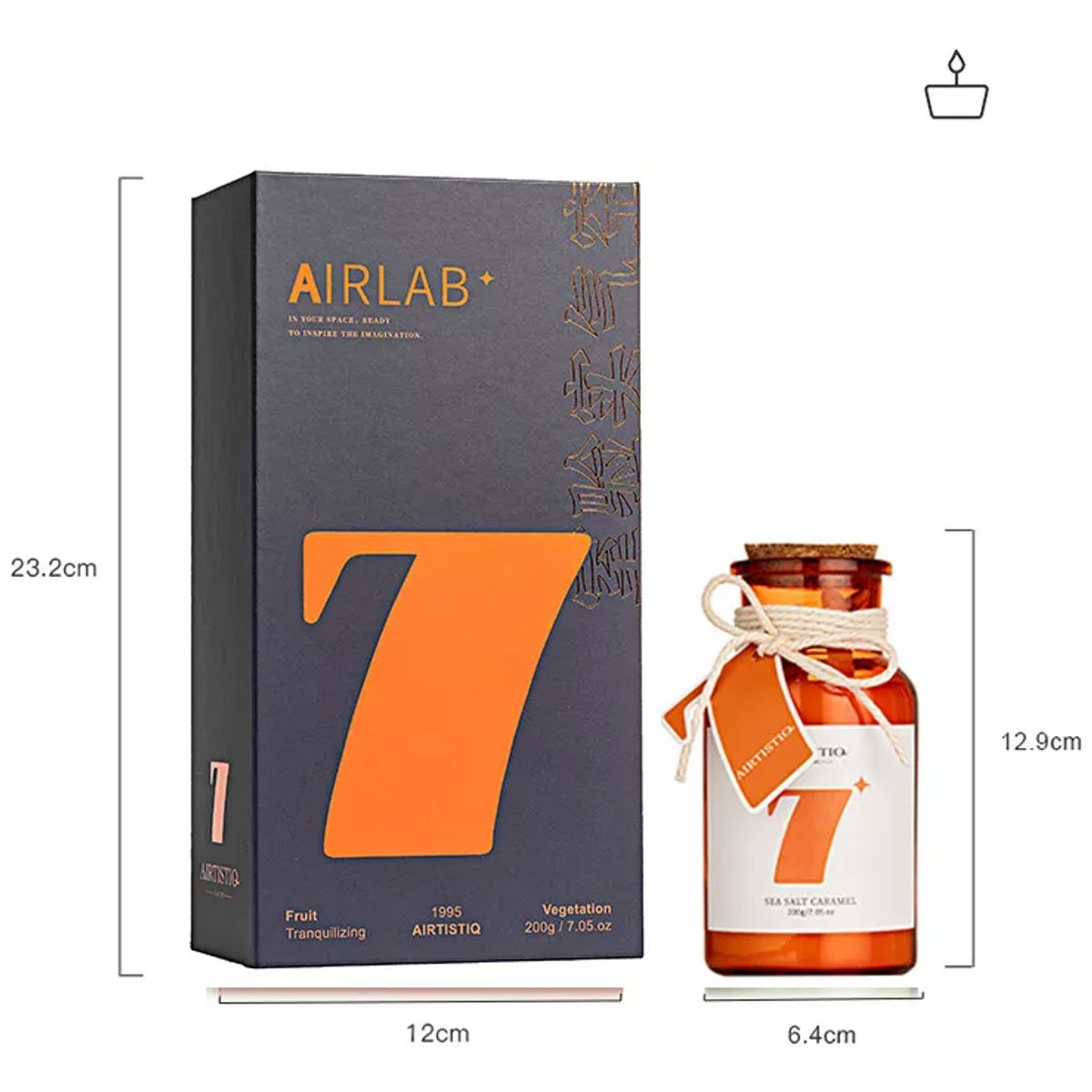 EVERSO - Velas Aromáticas Decorativas De Cera Soja 200g Mandarina