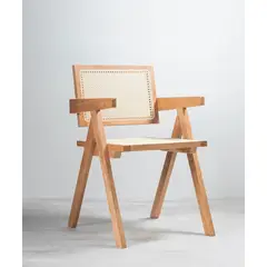 GENERICO - Pack 2 Sillas Comedor Chandigarh Ratán Madera