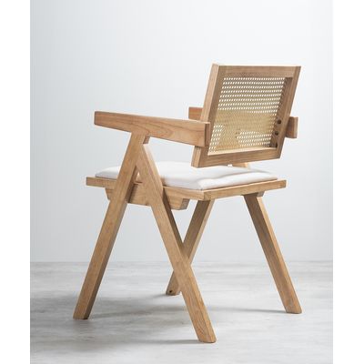 Imagen 2 del producto Silla Comedor Chandigarh Con Cojín De Lino Madera