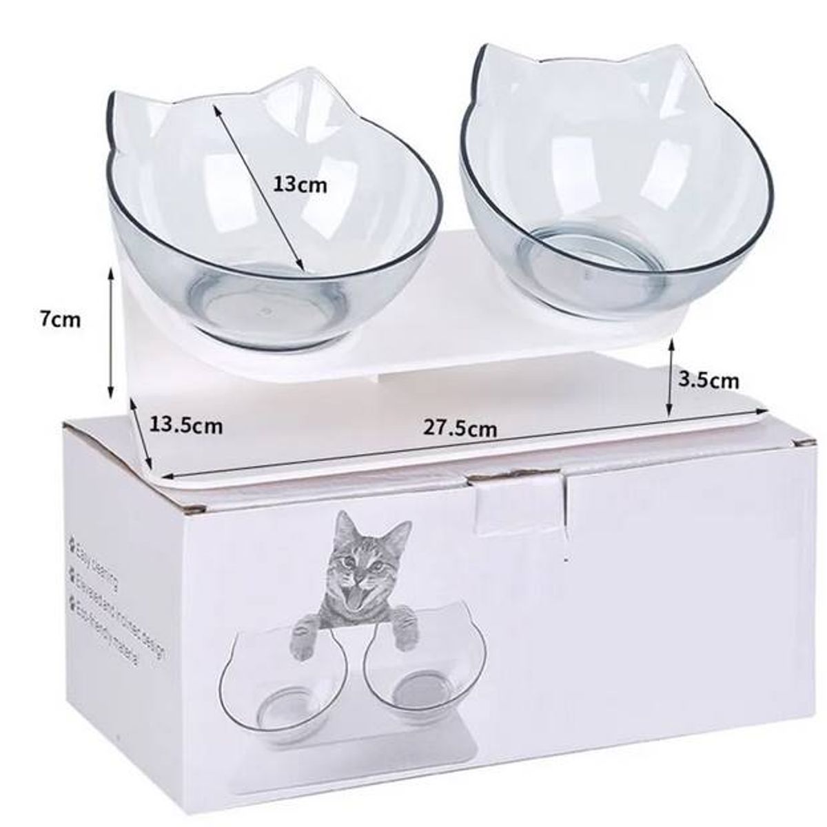 GENERICO - Plato para mascota doble elevado