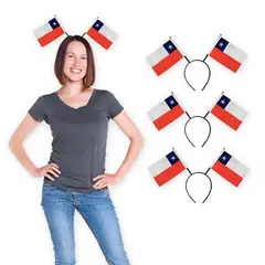 UTILISIMO - Pack 3 Diadema Cintillo Con Banderas De Chile Fechas Patrias