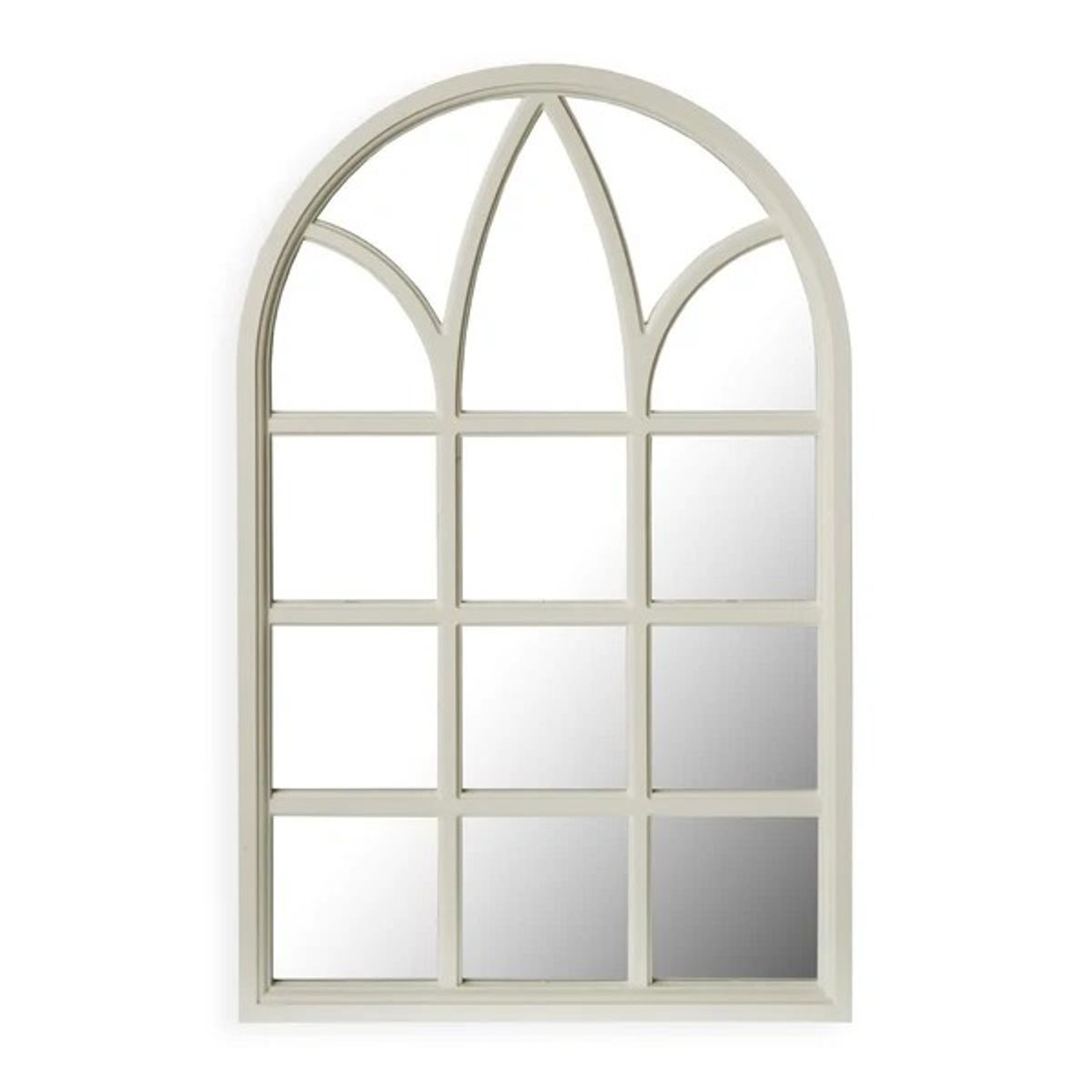GENERICO - ESPEJO DECORATIVO BLANCO DISEÑO VENTANA CATEDRAL DE  51x79cm