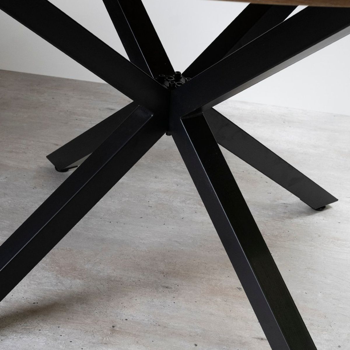 VENHOOUSE - Mesa Argo Redonda 120cm Madera Oscura VenHoouse