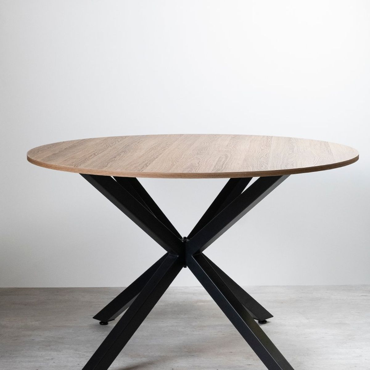 VENHOOUSE - Mesa Argo Redonda 120cm Madera Oscura VenHoouse