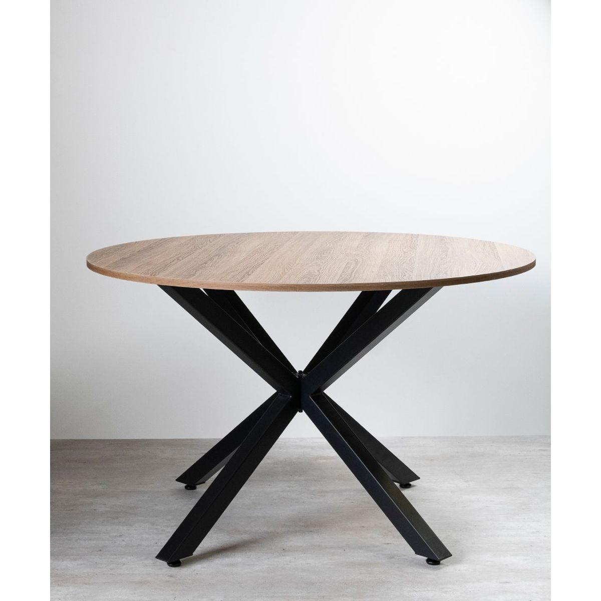 VENHOOUSE - Mesa Argo Redonda 120cm Madera Oscura VenHoouse