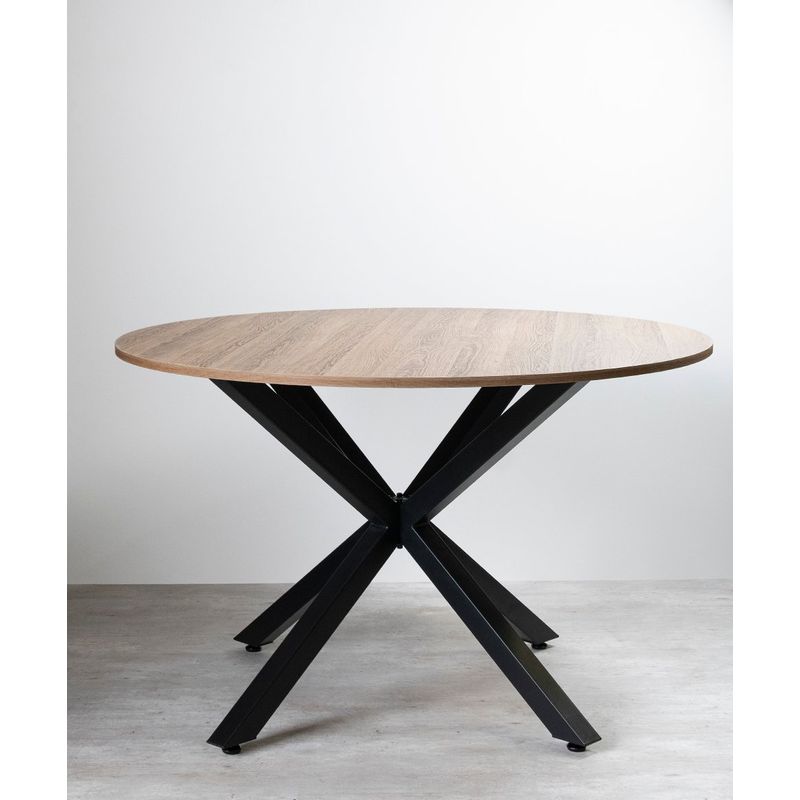 GENERICO - Mesa Argo Redonda 120cm Madera Oscura VenHoouse