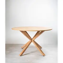 GENERICO - Mesa Argo Redonda 120cm Madera Clara VenHoouse