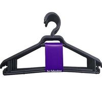 Colgadores De Ropa Plástico Negro - Pack 20 Unidades.