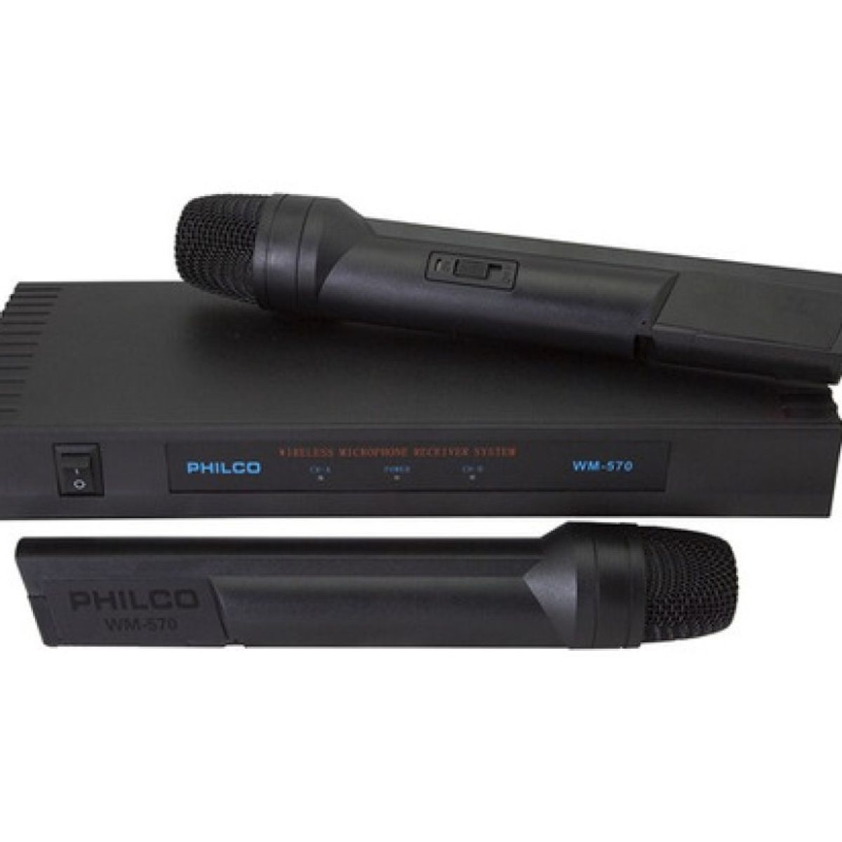 PHILCO - Kit 2 Microfonos Inalambricos Vhs 30 Mts Wm570 Negro Philco