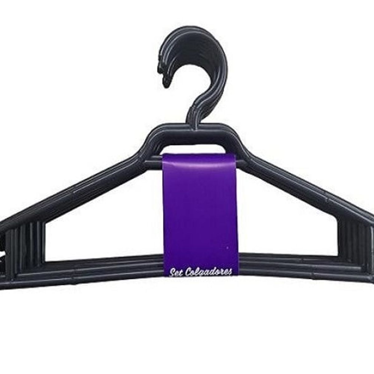 BLOCCARE - Colgadores De Ropa Plástico Negro - Pack 200 Unidades.