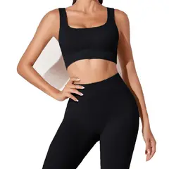 EVERSO - Pack 2 Conjuntos Deportivos Mujer Calza Legging + Top Gimnasio