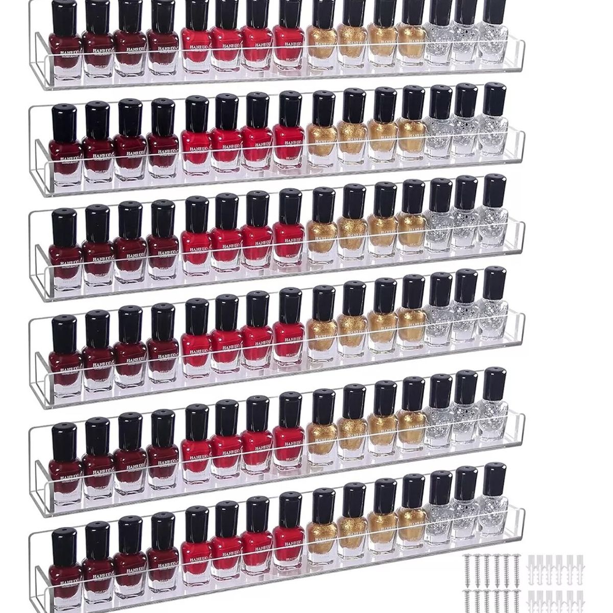 Acrílico Estantes Flotantes Para Porta Esmaltes De Uñas 6 Pz, marca TNAKIEX - Foto Principal