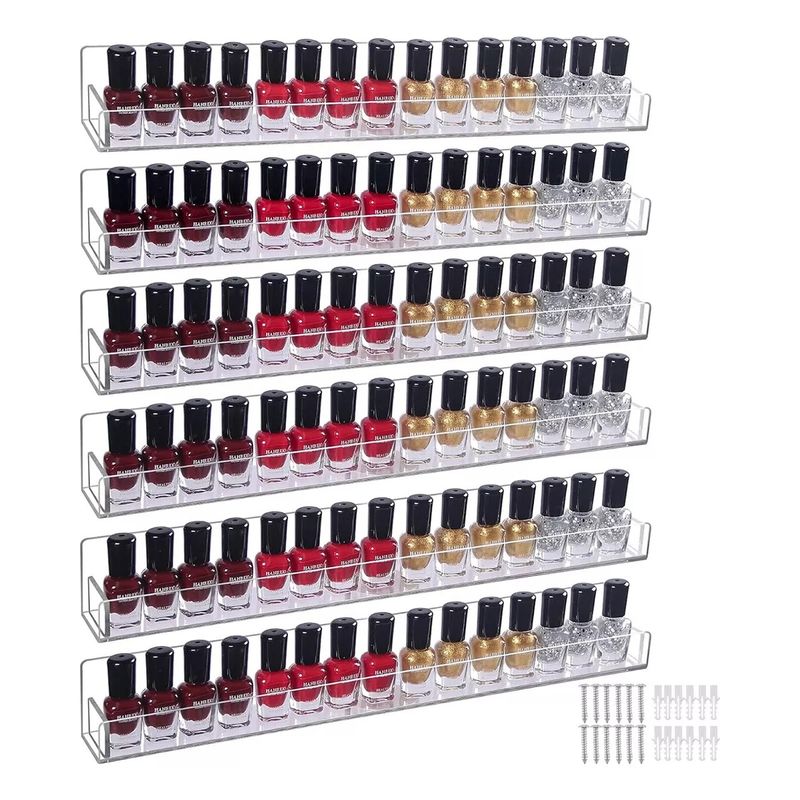 TNAKIEX - Acrílico Estantes Flotantes Para Porta Esmaltes De Uñas 6 Pz