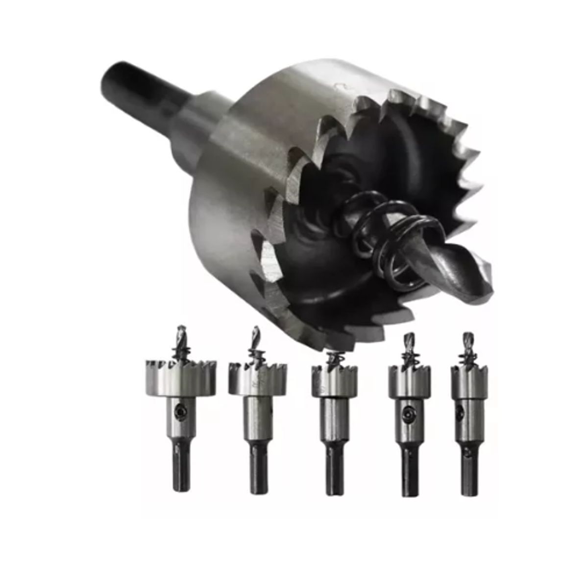 GENERICO - Juego De 5 Brocas Corona Perforadora Metal