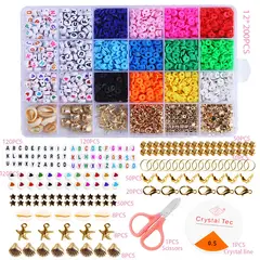 KUANGYE - Juego De Cuentas De Vidrio Diy 24 Colores+accesorios Deluxe