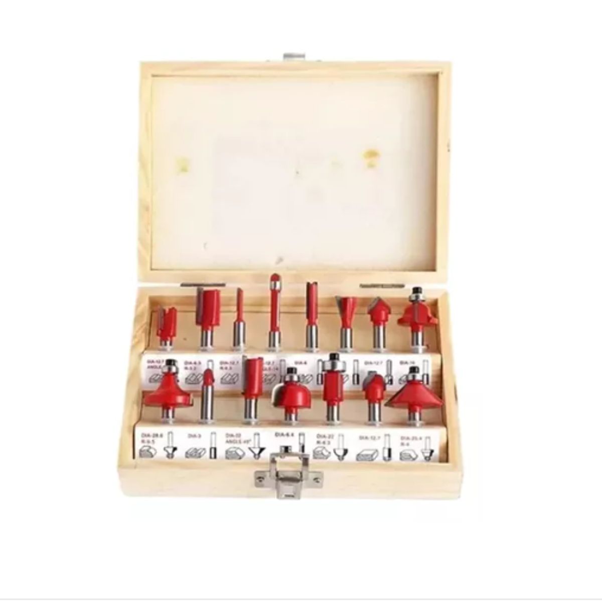 GENERICO - Brocas Fresas Madera Router 15 Pcs 6.35mm 14