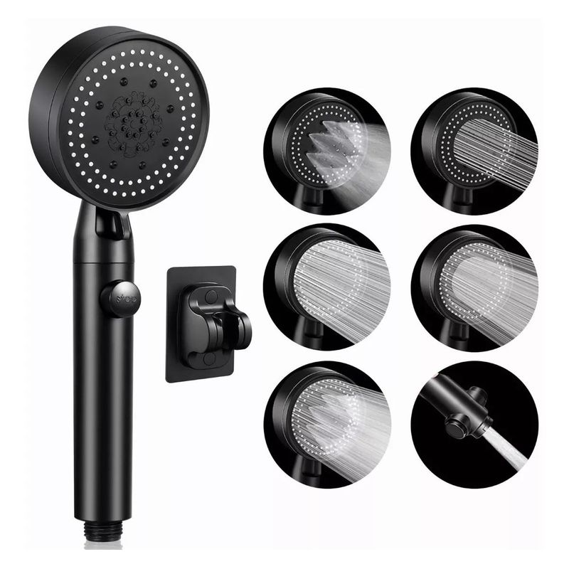 KUANGYE - Llave Ducha Monomando Acero Cromado Alta Calidad + Base