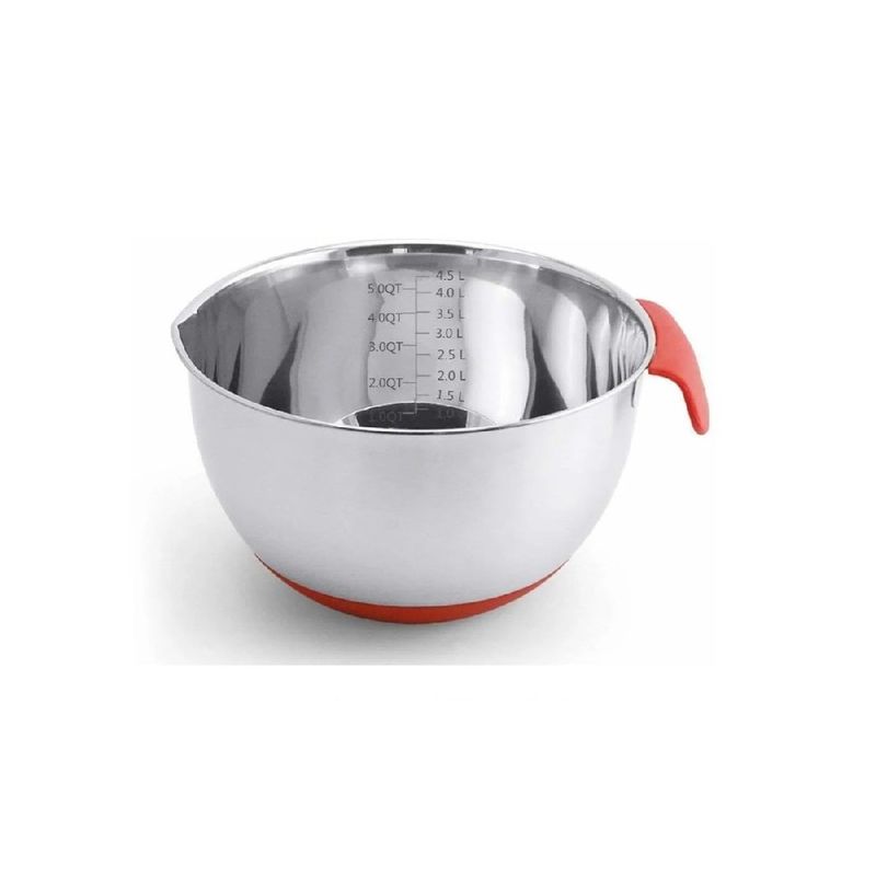 GENERICO - Bowl Acero Inoxidable Silicona Antideslizante Repostería Acero