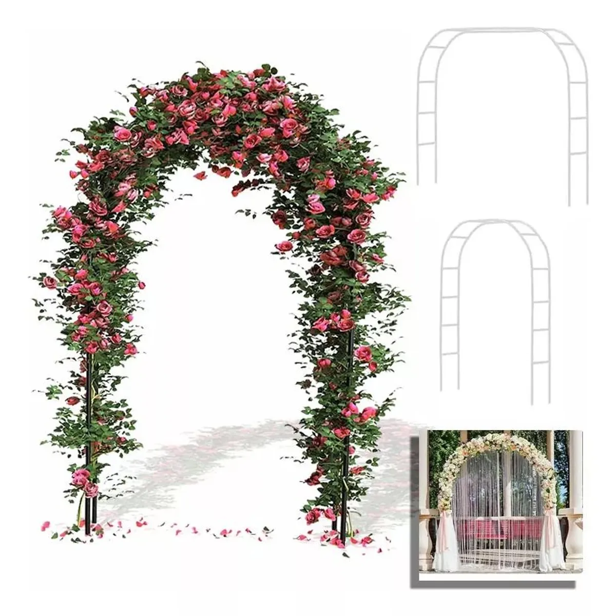 KUANGYE - Metal Arco Jardín Plantas Globos Matrimonio Para Plantas