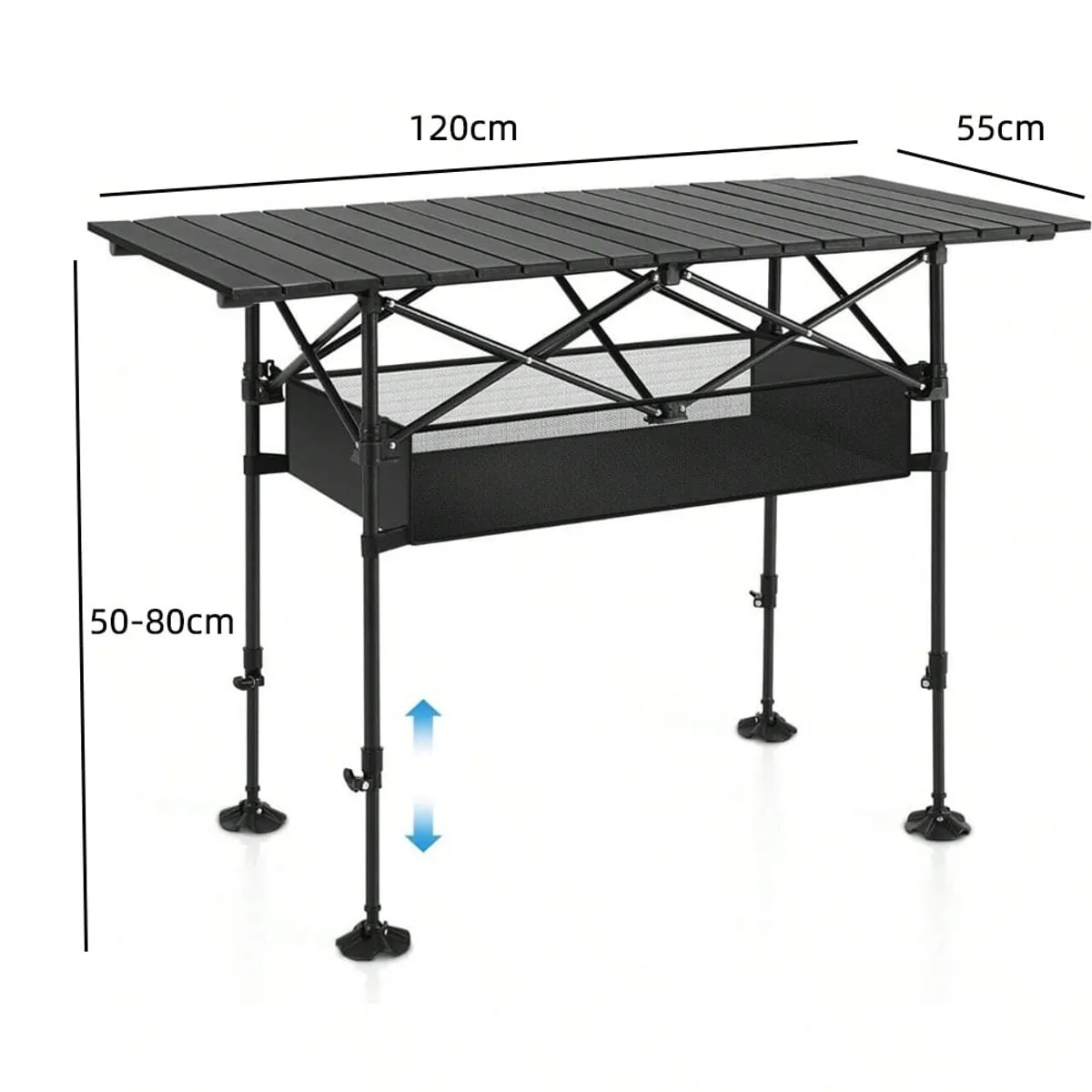 EVERSO - Mesa Plegable Portátil De Aluminio Exterior Camping Jardin N