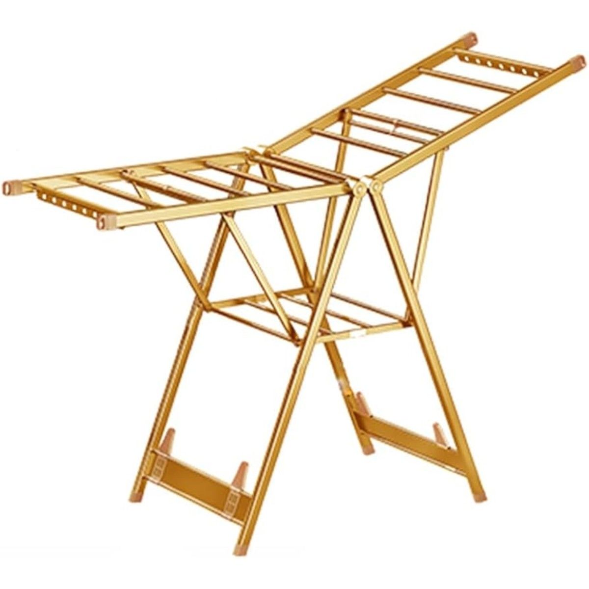 GENERICO - Tendedero Plegable Para Ropa Metálico Dorado Colgadero 150 Cm