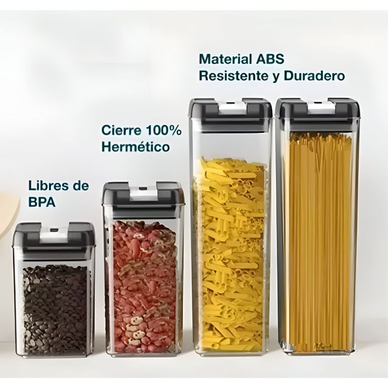 GENERICO - Pack de 7 Recipientes Comida Hermeticos Diferentes Tamaños