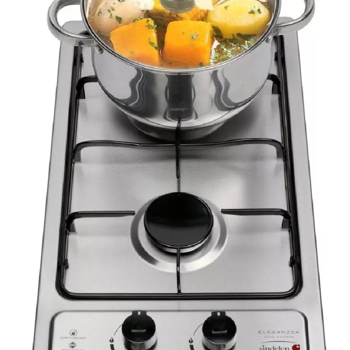 SINDELEN - Encimera A Gas Sindelen Eleganzza Ceg-4250 in Plateada