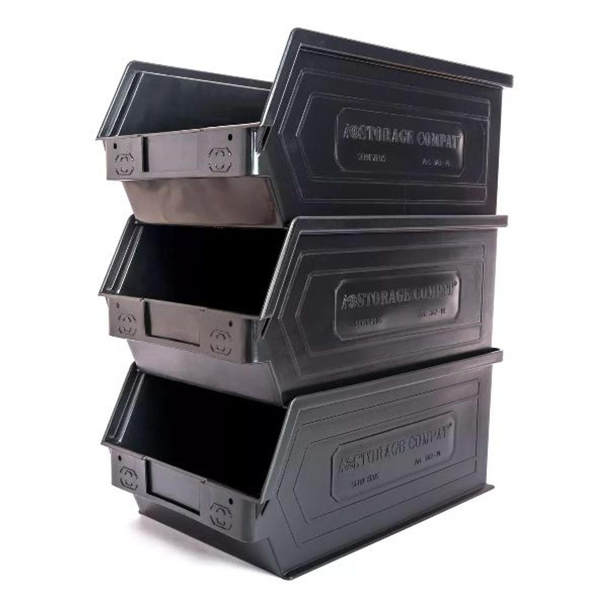 GENERICO - Caja Apilable Organizadora 160 x 95 x 75 mm Negra 1PL