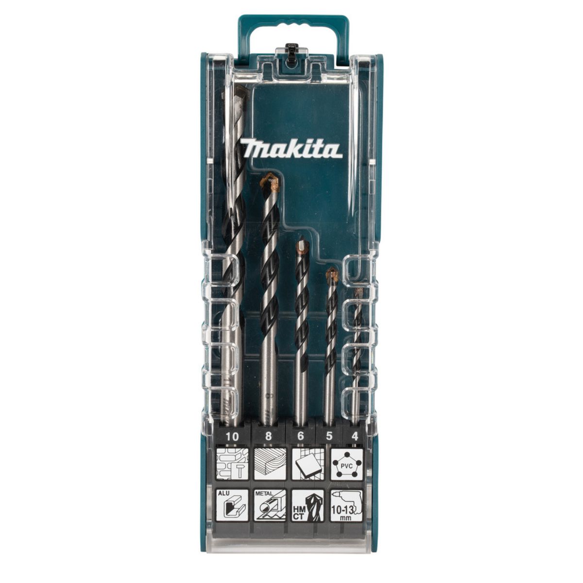 MAKITA - Set Brocas Multimaterial 5 Piezas (4,5,6,8,10 Mm) E-14255