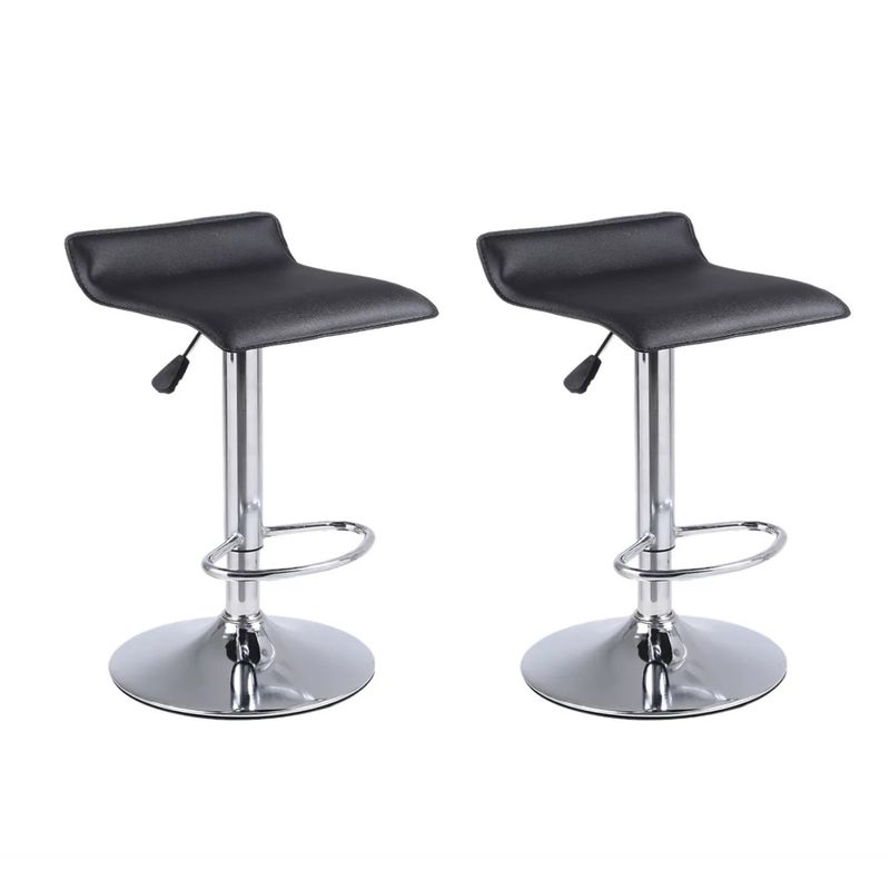 BJ HOGAR - Pack 2 Silla Piso Bar Altura Regulable Taburete Apoyapies BJ006