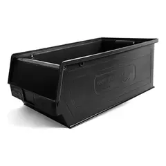 GENERICO - Caja Apilable Organizadora 500 x 300 x 200 mm Negra 4PL