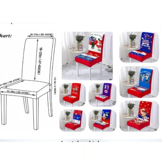 GENERICO - Pack 6 Funda De Sillas De Fiestas Patrias Elástica