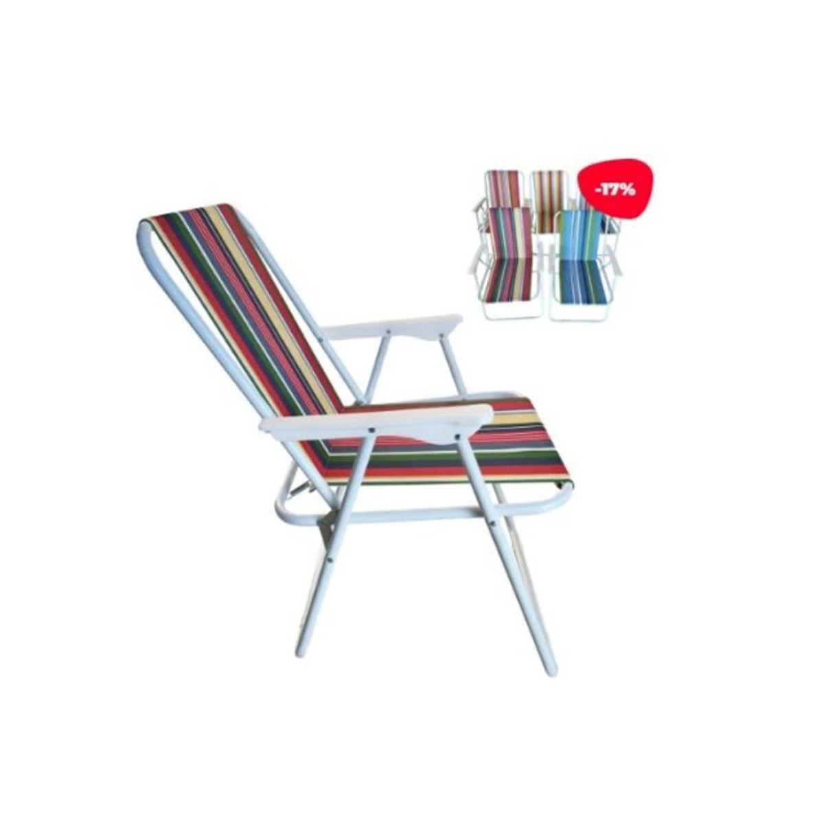 GENERICO - Silla De Camping Diseño De Rayas 51X46X75CM Surtidas