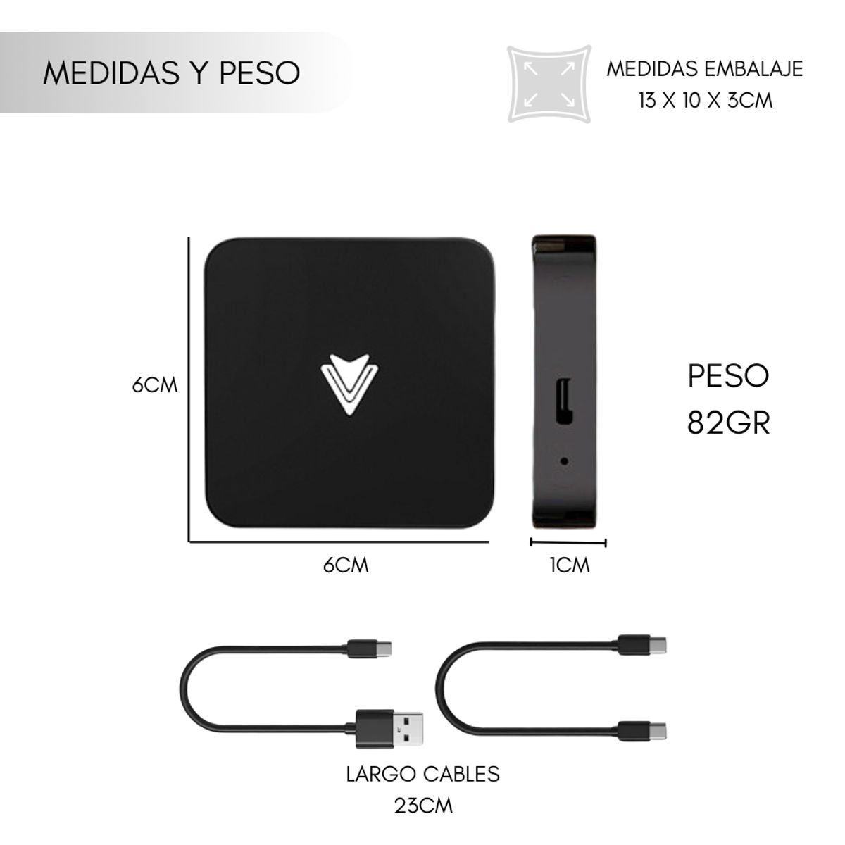 GENERICO - Adaptador Android Auto Inalambrico Wireless Todos Los Autos