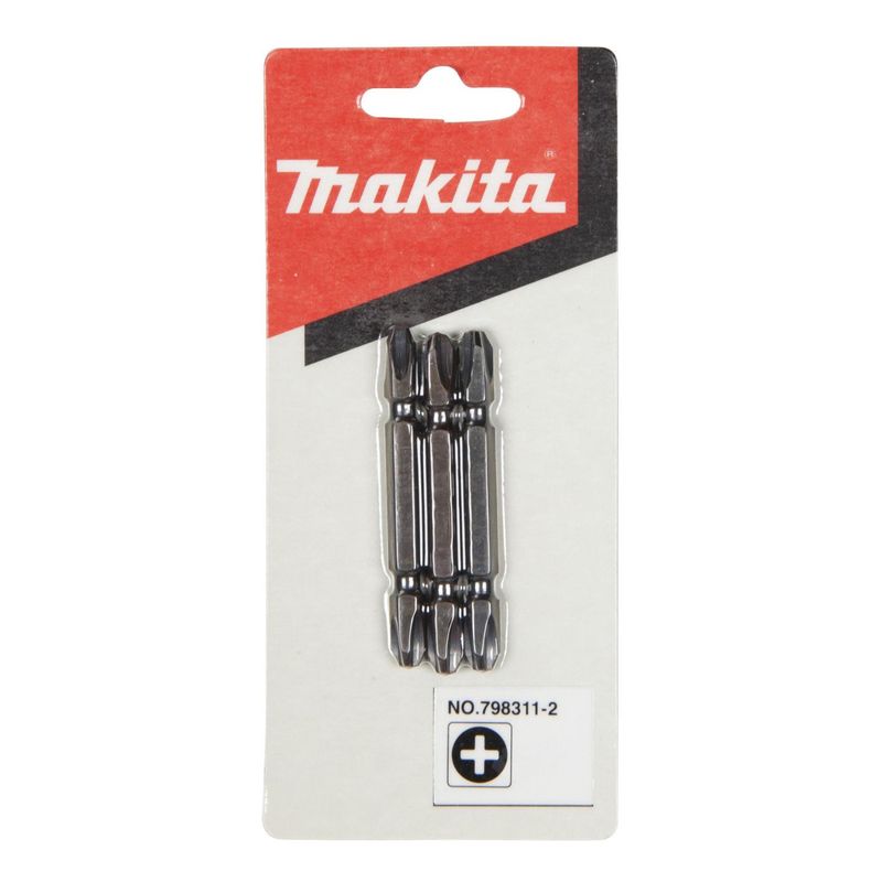 MAKITA - Set 3 Piezas Puntas Phillips N°3 X 65 Mm Doble 798311-2